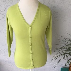 Green Button Down Cardigan